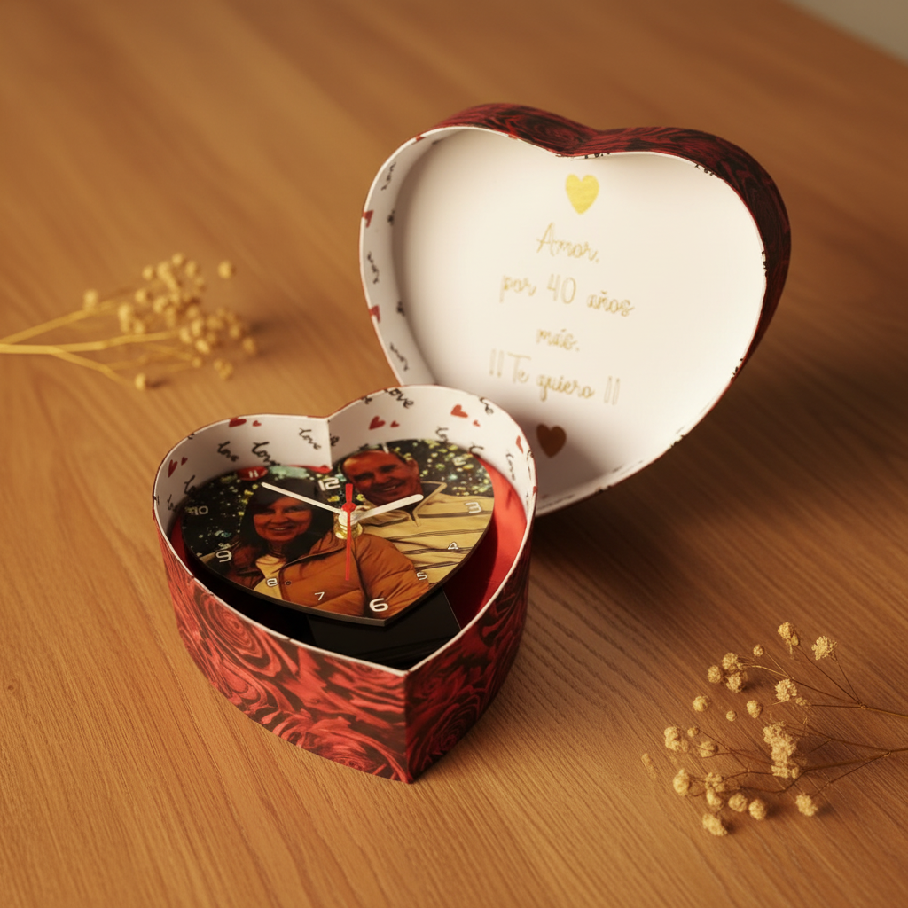 Caja con mensaje personalizado - ambiente cálido